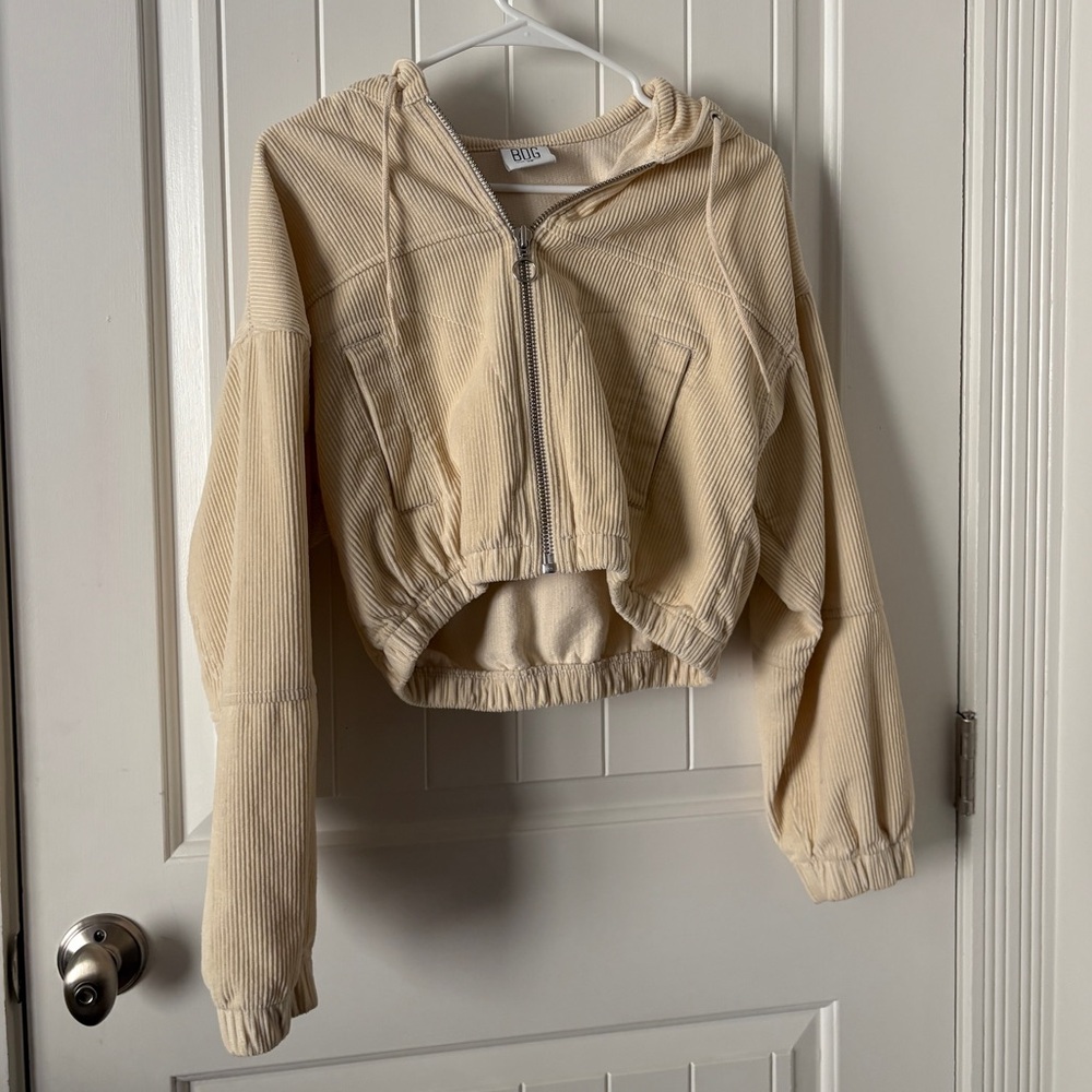 BDG Corduroy Cropped Zip Up